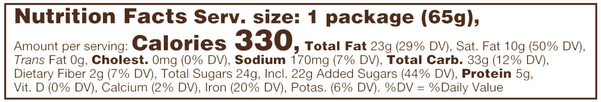 Dark Chocolate Sea Salt Cashews Nutritional Facts