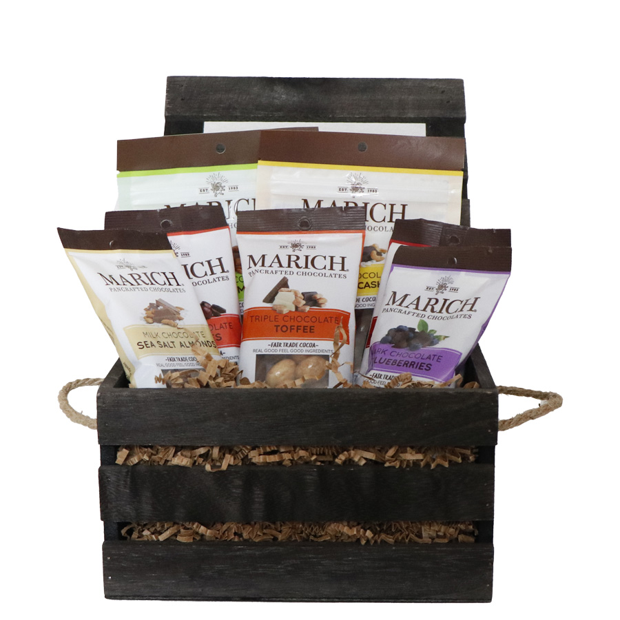 Rustic Mixed Chocolate Gift Basket MARICH® Confectionery